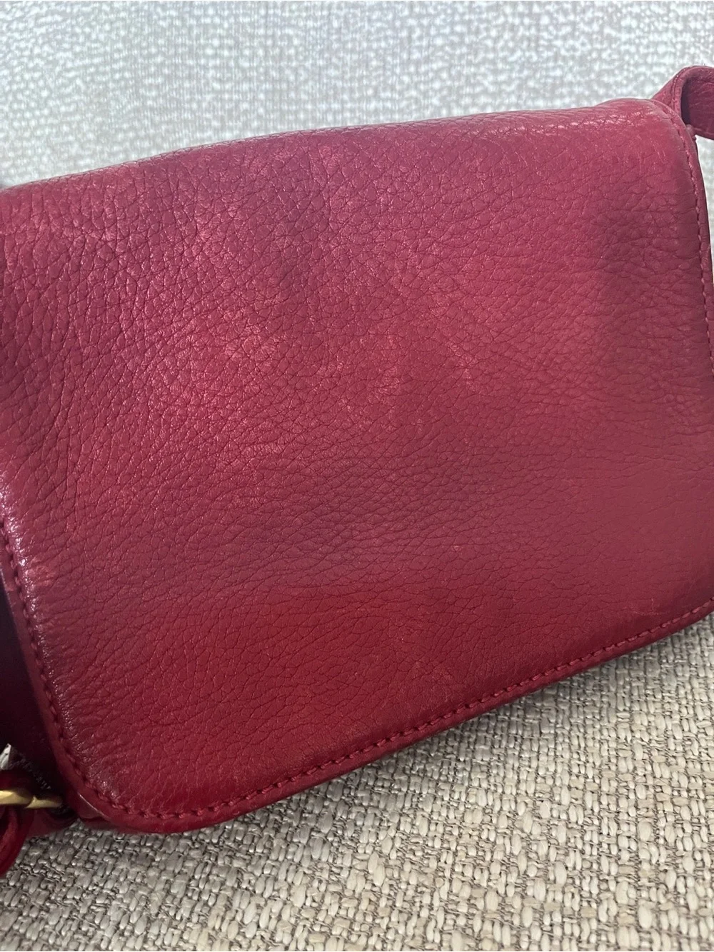 Vintage Coach - Red Leather Crossbody Bag - Women's Shoulder Purse